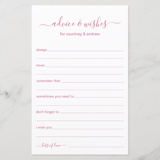 Beratung und Wünsche (Vorderseite)