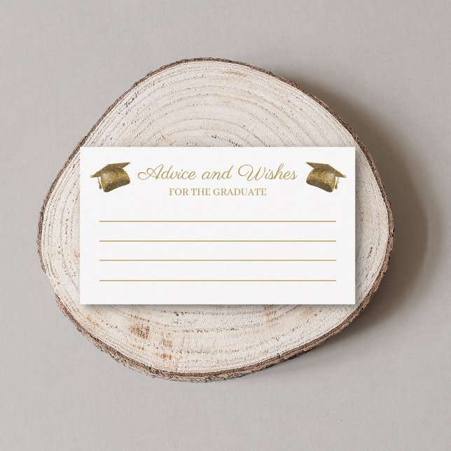 Beratung und Wünsche Graduierungspartei Gold Chic Mitteilungskarte (Von Creator hochgeladen)