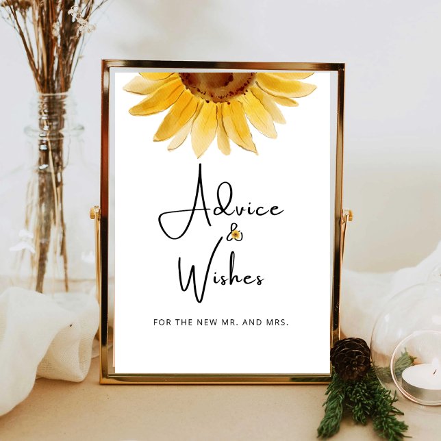 Beratung und Wünsche von Sonnenblumen für Newlywed Poster (Von Creator hochgeladen)