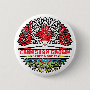 Berber Amazigh kanadische Treuhandflagge Button
