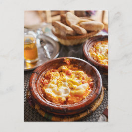 Berber Breakfast Moroccan Shakshuka Travel Photo Postkarte