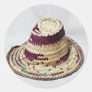 berber-hat runder aufkleber
