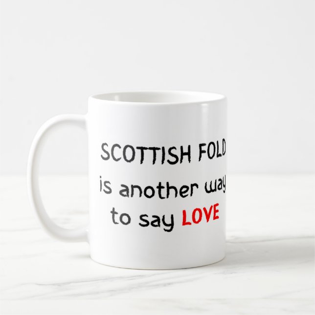 berceau écossais amour tasse de café (Gauche)