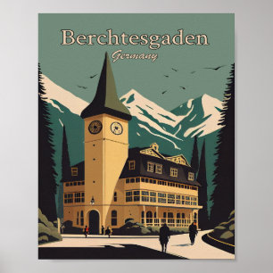 Berchtesgaden Deutschland Minimalistisch Art Poste Poster