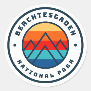 Berchtesgaden Nationalpark Deutschland Minimalisti Runder Aufkleber