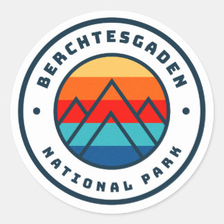 Berchtesgaden Nationalpark Deutschland Minimalisti Runder Aufkleber