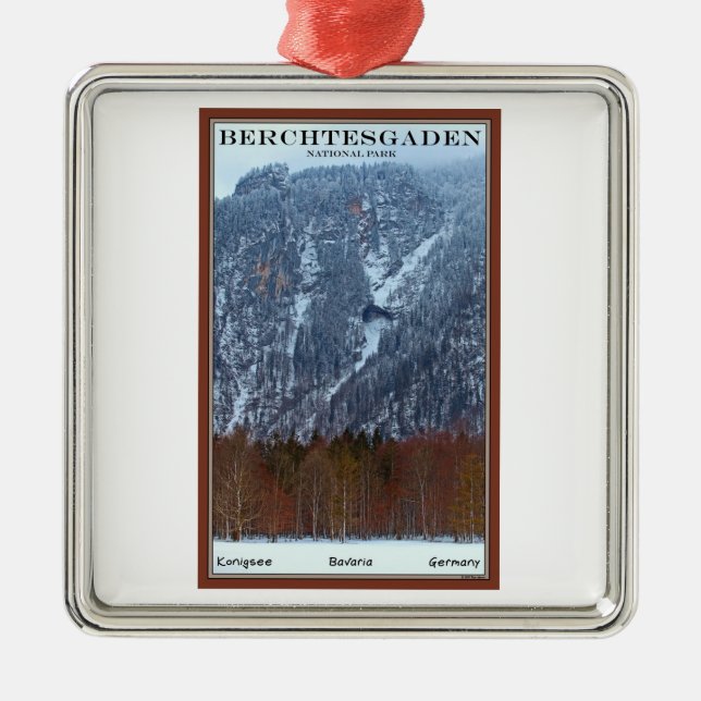Berchtesgaden Nationalpark - Winter Silbernes Ornament (Vorne)