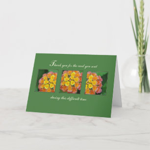 Bereavekarte Vielen Dank Yellow Roses Dankeskarte