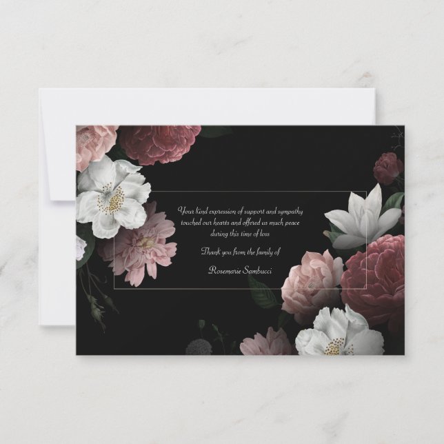 Bereavel Floral Carte de remerciements (Devant)