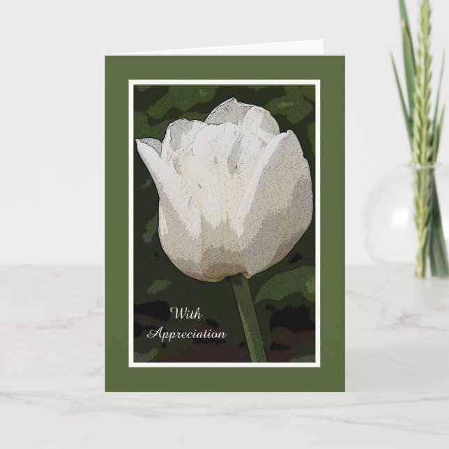 Bereavement-Beileid Dankeschön-Karte — Tulip Dankeskarte (Vorderseite)