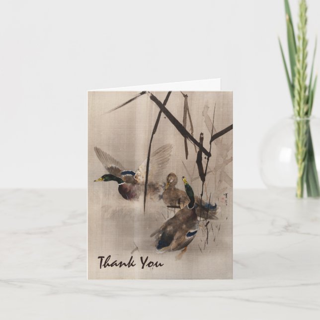 Bereavement Merci Ducks Keepsaké Nécrologie (Devant)