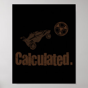 Berechnetes Vintage Retro Raketen Fußball RC Auto Poster