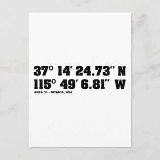 BEREICH 51 - Koordinaten Postkarte