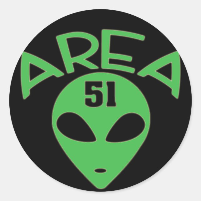 BEREICH 51 RUNDER AUFKLEBER (Vorderseite)