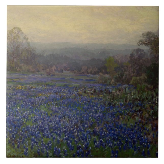 Bereich Bluebonnet-Blume (Landschaft des ländliche Fliese (Vorderseite)