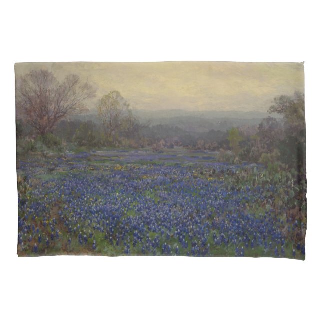 Bereich Bluebonnet-Blume (Landschaft des ländliche Kissenbezug (Vorderseite-Links)