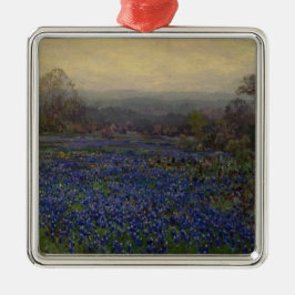 Bereich Bluebonnet-Blume (Landschaft des ländliche Ornament Aus Metall