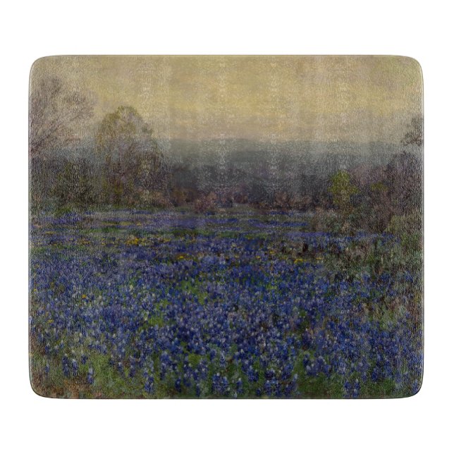 Bereich Bluebonnet-Blume (Landschaft des ländliche Schneidebrett (Vorderseite)