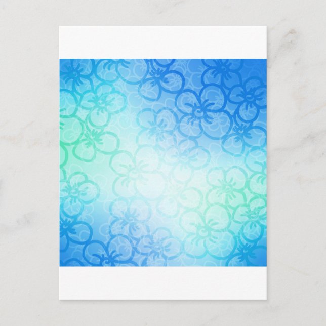 Bereich Blume - Blau Postkarte (Vorderseite)
