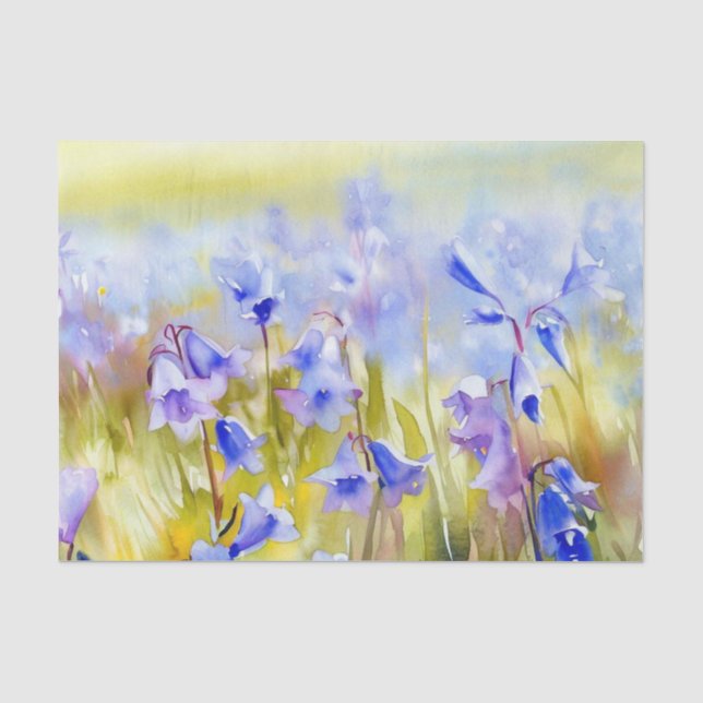 Bereich Blume-Bluebell (B) Wasserfarbe Seidenpapier (Vorderseite)