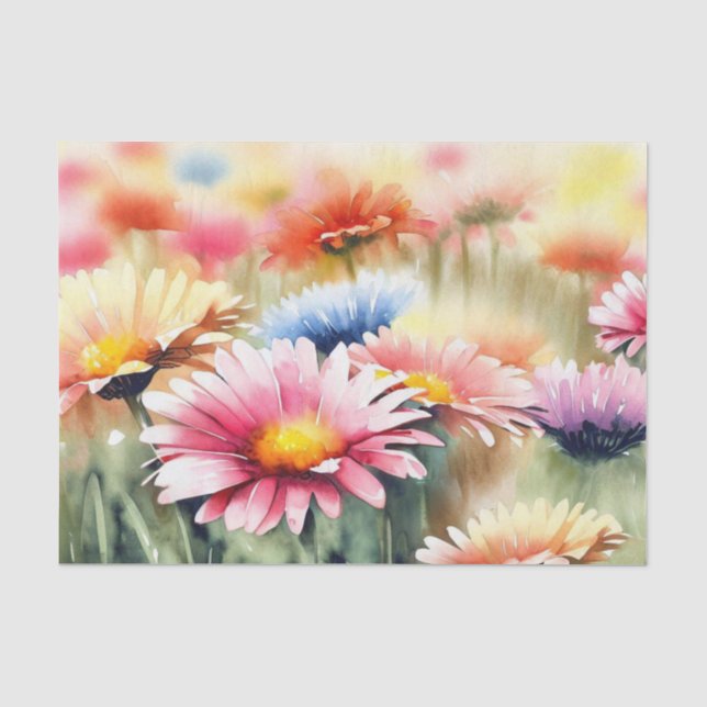 Bereich Blume-Gerbera Daisy (B) Wasserfarbe Seidenpapier (Vorderseite)