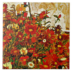 Bereich Blume - Kunstwerk Egon Schiele, Fliese