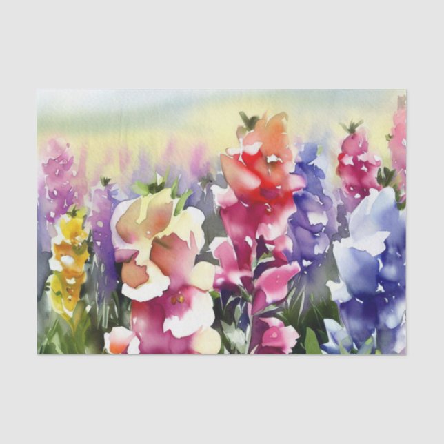 Bereich Blume - Snapdragon (A) Aquarellbilder Seidenpapier (Vorderseite)