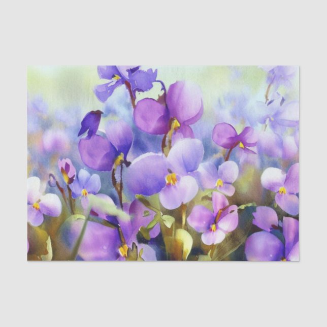 Bereich Blume-Violett (A) Wasserfarbe Seidenpapier (Vorderseite)