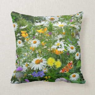 Bereich der Wildblumen Kissen