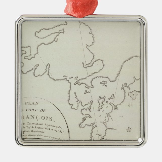 Bereich Kaliforniens San Francisco Bay Silbernes Ornament (Vorne)