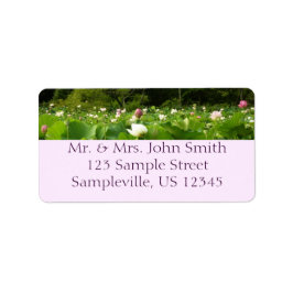 Bereich Lotus Blume Sommergarten Adressaufkleber