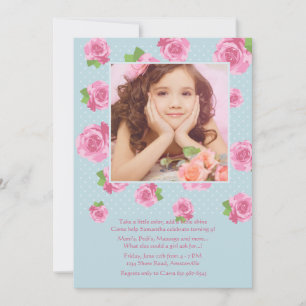 Bereich Rose Foto Einladung