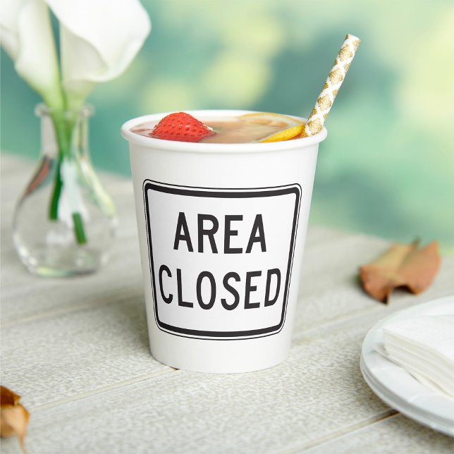 Bereich Sperrzone für Schilderwarnung Pappbecher (Von Creator hochgeladen)