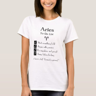 Bereiche - Aufgabenliste T-Shirt
