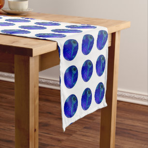 Bereiche der Strategie: Blue Polka Dots Lawls Kurzer Tischläufer
