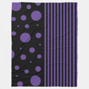 Bereiche und Streifen in Lila und schwarz Fleecedecke