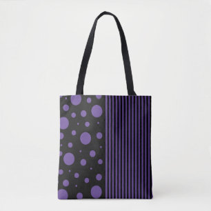 Bereiche und Streifen in Lila und schwarz Tasche