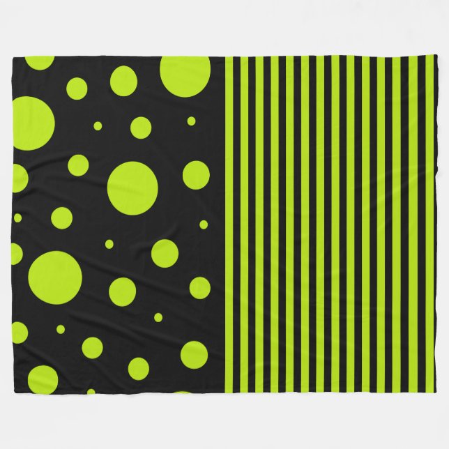 Bereiche und Streifen - Kalkgrün Fleecedecke (Vorderseite (Horizontal))