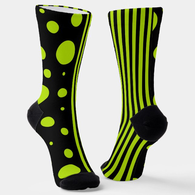 Bereiche und Streifen - Kalkgrün Socken (Gewinkelt)
