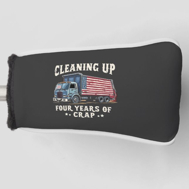 Bereinigen Sie Ihre 4 Jahre Trump-Müllentsorgung Golf Headcover (Vorderseite)