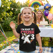 Bereit, 3 Einhorn-Geburtstagsshirt zu knacken