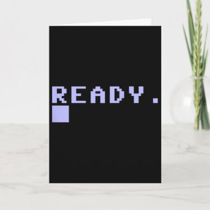 Bereit C64 Heimcomputer 80er Retro Gamer Coder Eri Karte
