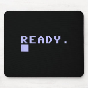 Bereit C64 Heimcomputer 80er Retro Gamer Coder Mem Mousepad