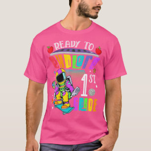 Bereit, den 1. Klasse Skaten Astronaut zuerst zu e T-Shirt