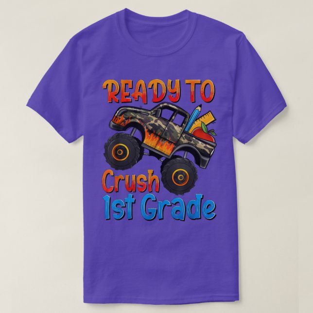 Bereit, den ersten Grad nach Schoo zurückzudrängen T-Shirt (Design vorne)