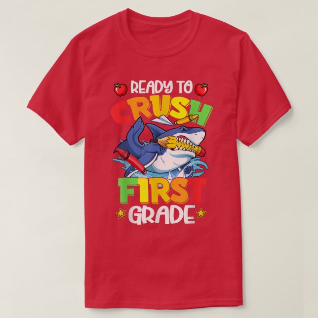 Bereit, den ersten Hai der Stufe 1 bis zum T-Shirt (Design vorne)