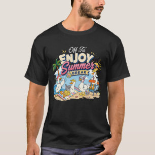 Bereit den Sommerurlaub am Strand zu genießen Ente T-Shirt