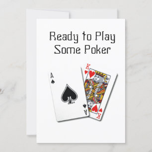 "BEREIT, EINIGE POKER ZU SPIELEN" PARTY EINLADUNG