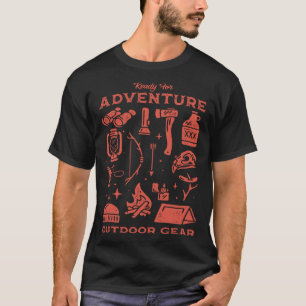 Bereit für Abenteuer Outdoor Gear Camping Elemente T-Shirt