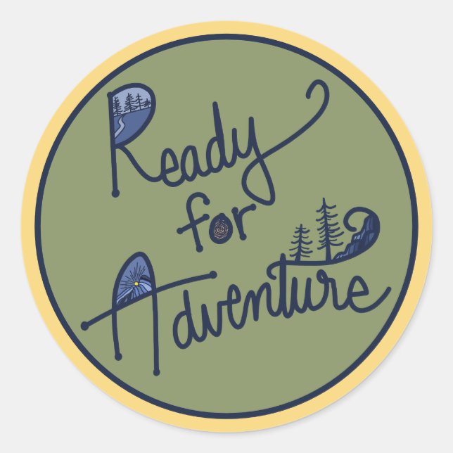 Bereit für Adventure Sticker (Vorderseite)